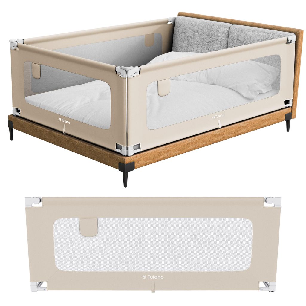 Tulano Cover 48 Beige | Zábrana na posteľ 180 cm Zábrana na Obrázok produktu 
