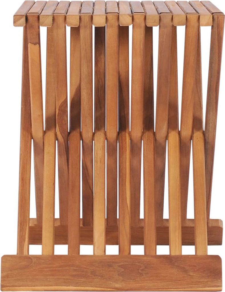vidaXL Składany stołek 40×32×45 cm z litego drewna tekowego Zdjęcie produktu 2