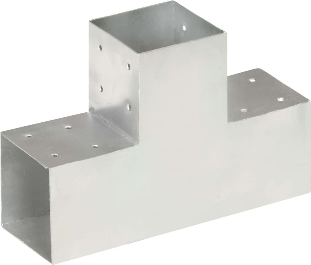 vidaXL Łącznik słupka 4 szt. Kształt T Ocynkowany metal 101 Zdjęcie produktu 
