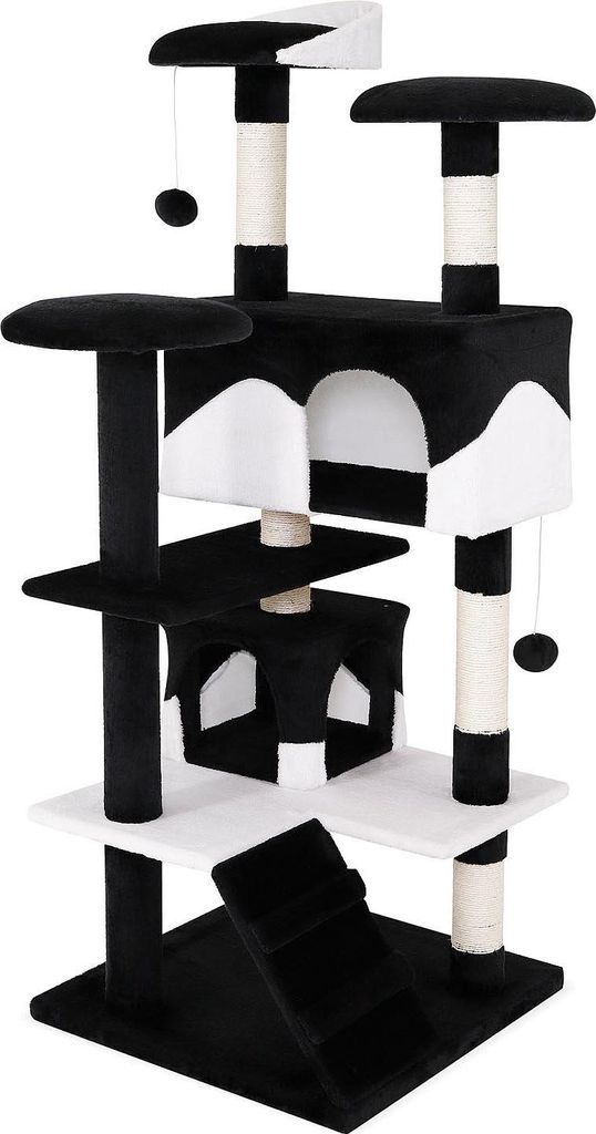 lionto Katzenkratzbaum, 130 cm großer Kratz- & Spielbaum Produktbild 