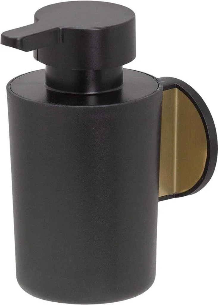 Distributeur de savon autocollant noir et laiton design élégant 1 pièce