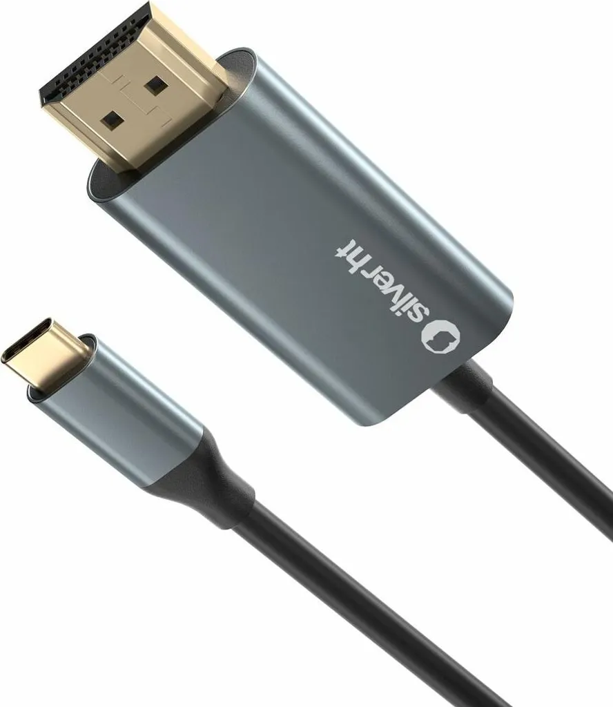 Câble USB-C vers HDMI Silver HT Logan Noir - Adaptateur 4K Ultra HD