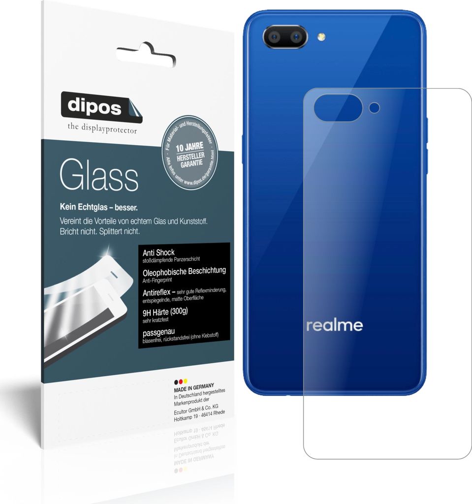 1x Schutzfolie für Oppo Realme C1 (2019) Rückseite matt - Produktbild 