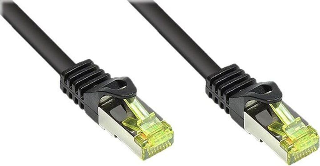 Good Connections Patchkabel m. Cat.7 Rohk. schwarz 1m