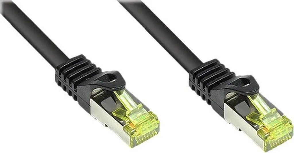 Cavo Ethernet Cat 7 S/FTP Good Connections 0,5m - Nero Alta Velocità