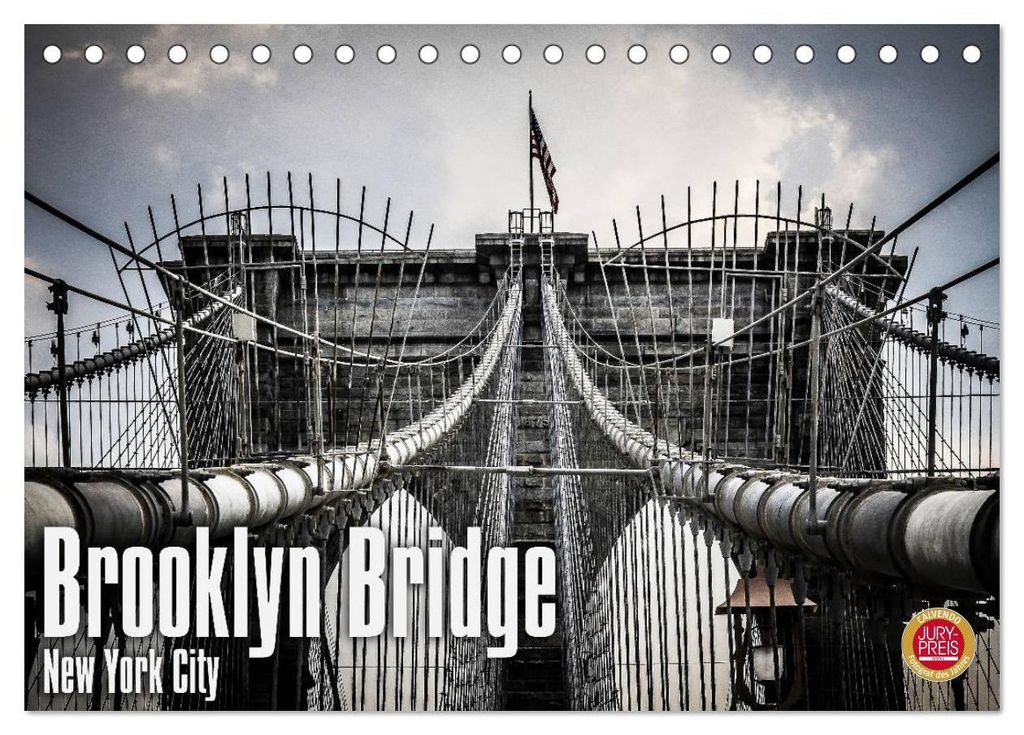 Brooklyn Bridge - New York City (Tischkalender 2027 DIN A5 quer), CALVENDO Monatskalender
