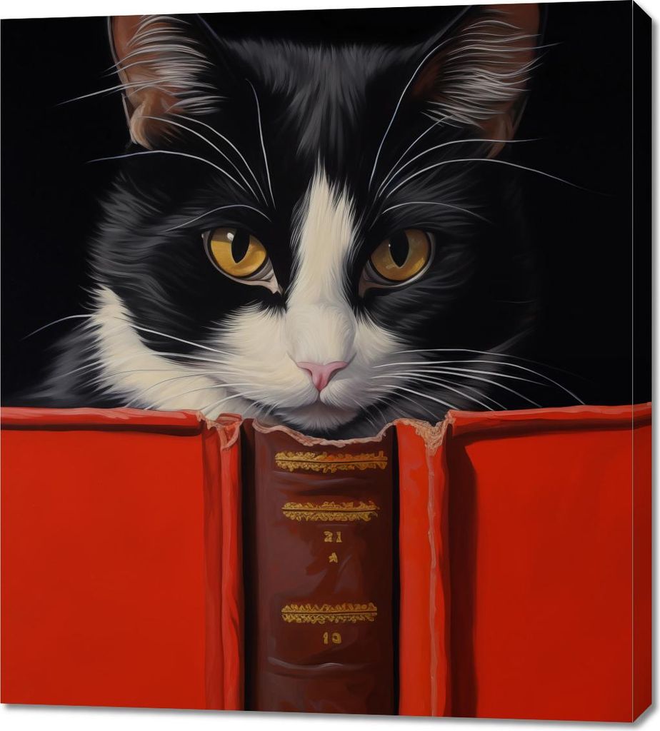 Bild 90x100cm Katzen Schüler