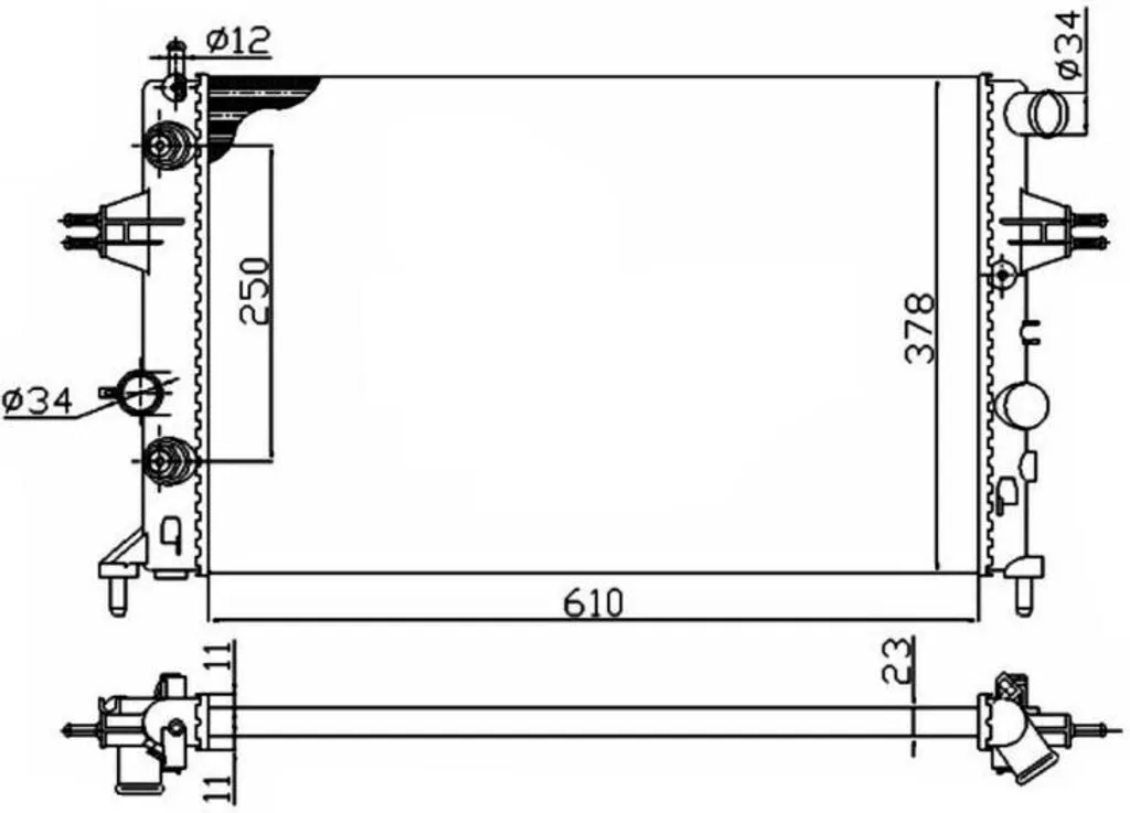 Évitez la surchauffe sur Astra G avec le radiateur NRF OE 1300196 neuf
