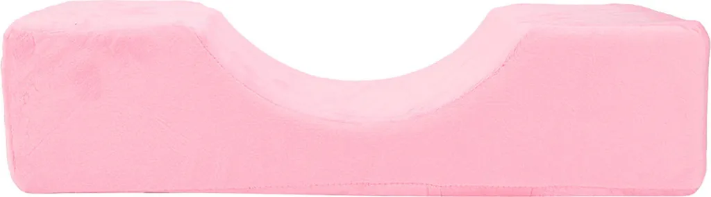 Coussin extension de cils rose pour confort client en institut de beauté