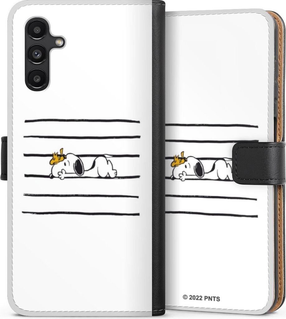 DeinDesign Klapphülle für Samsung Galaxy A13 5G Handytasche Lederhülle Tasche Hund Peanuts Snoopy