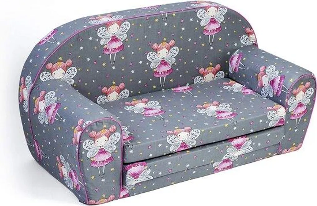 Chauffeuse convertible grise pour chambre d'enfant style scandinave épuré