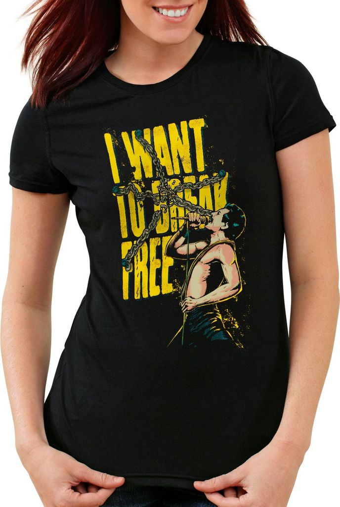 style3 Breaking Chains Damen T-Shirt live rock you festival queen