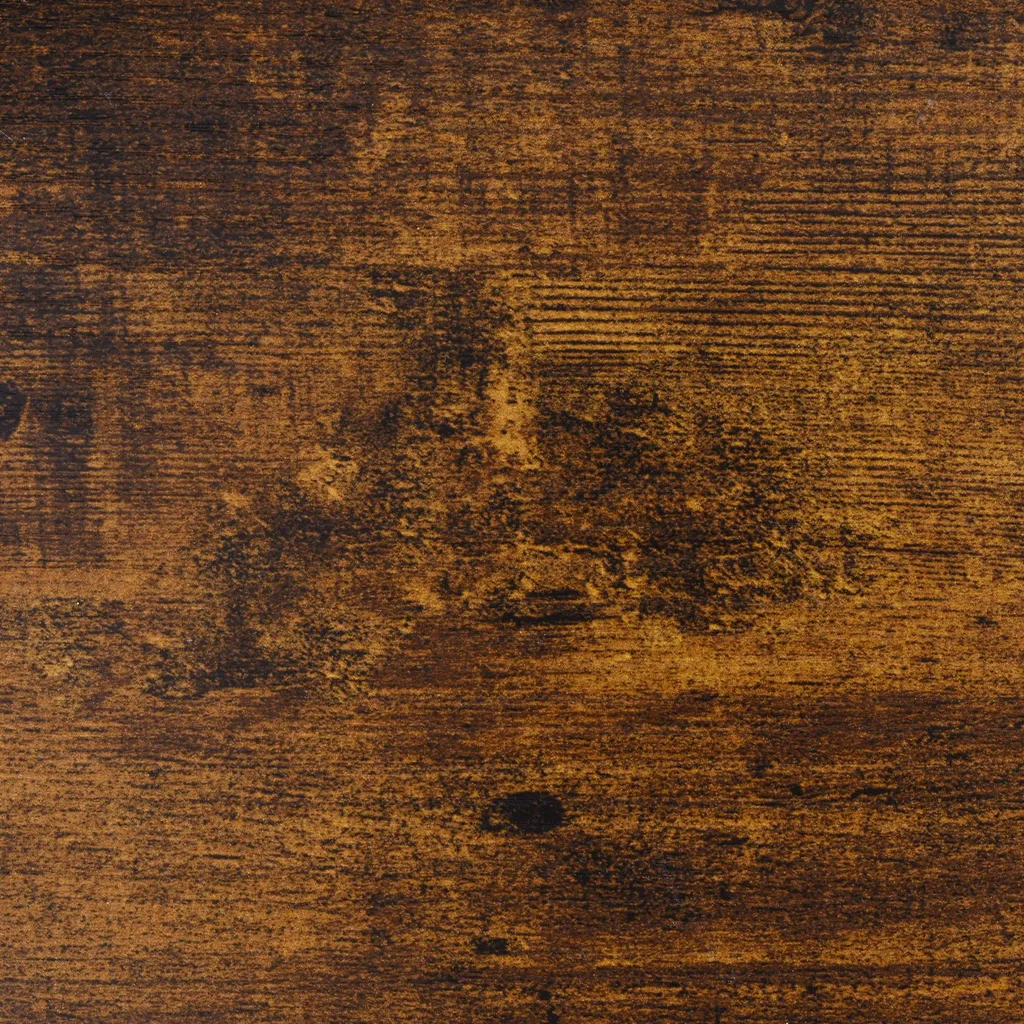 Table à café rustique 100x55 cm avec base métallique robuste noire - 7