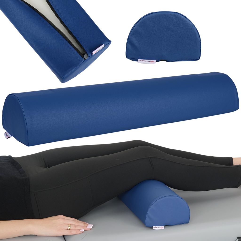 Habys Lagerungsrolle Halbrund, Knierolle Lagerungsrolle, Nackenrolle, Lagerungskissen für Massage und Therapie, Kniehalbrolle, Größe:60x15x10cm ...