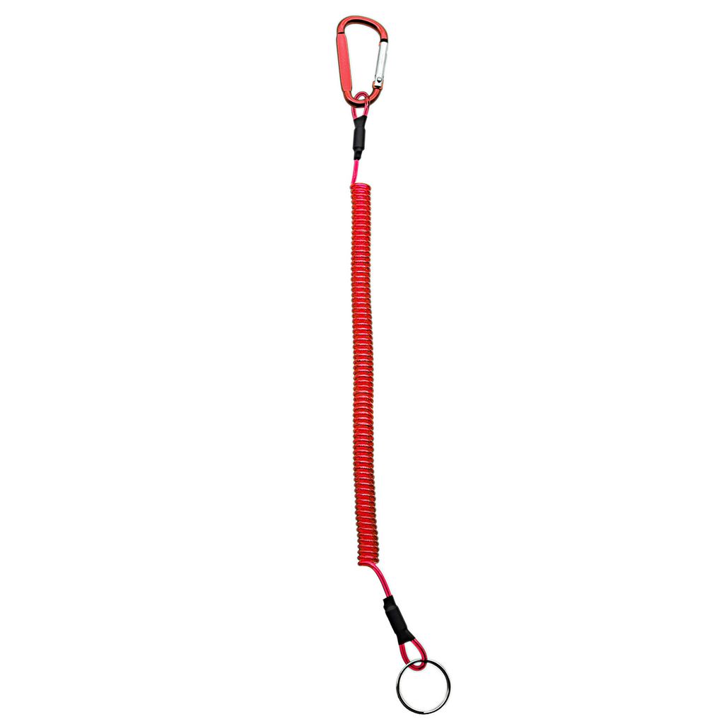 Anti-Verlust-Seil, einziehbar, mit Schlüsselring, Karabiner, diebstahlsicher, Spiralfeder, Angelzange, Anti-Verlust-Sicherheitsband, Outdoor-Zubehör
