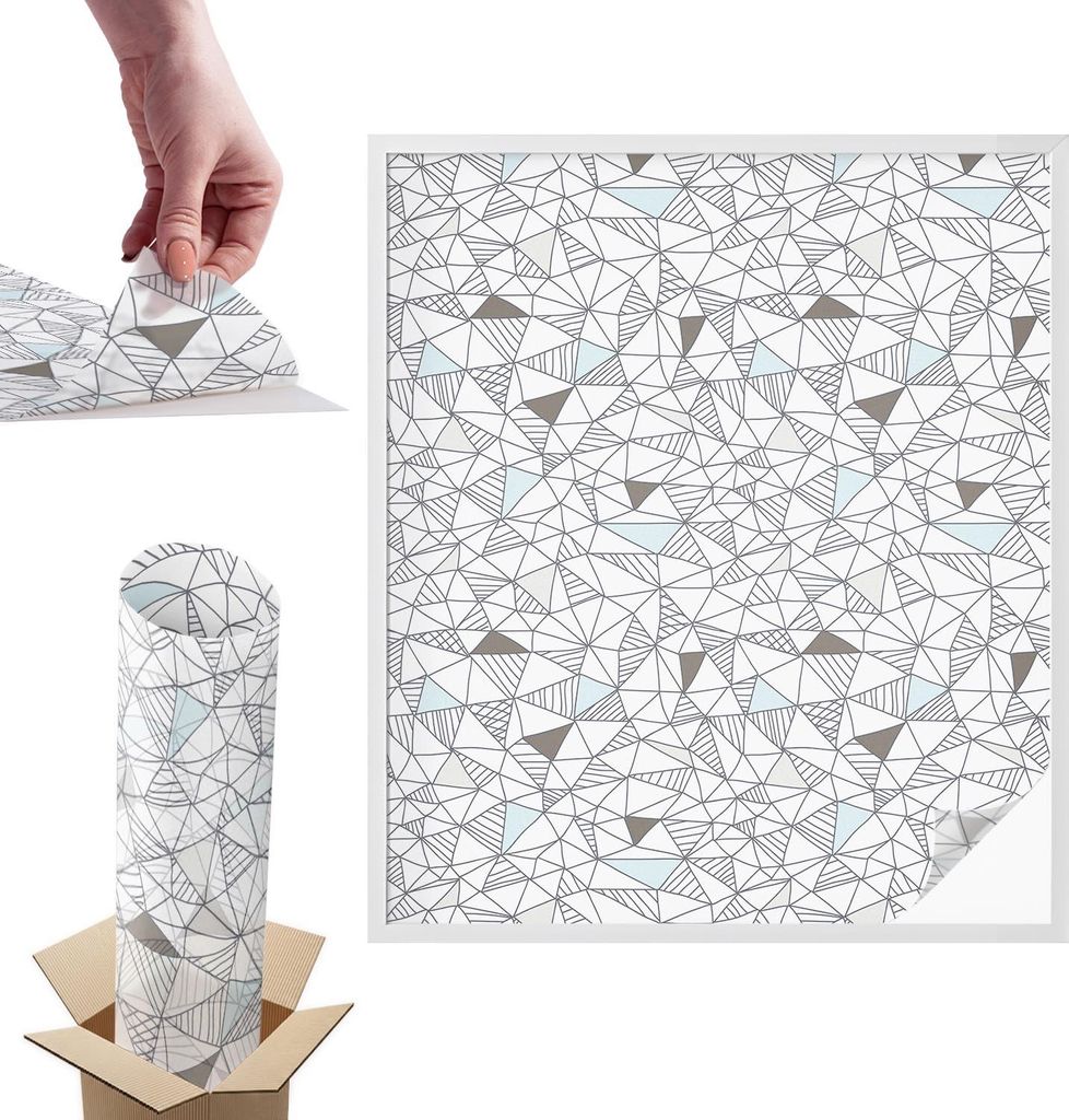 Buntglasfolie für Fenster – 116x100 cm – Stained-Glass-Fensterfolie, dekorativ & blickdicht – Selbstklebende Glasdekorfolie im Buntglas-Desi...
