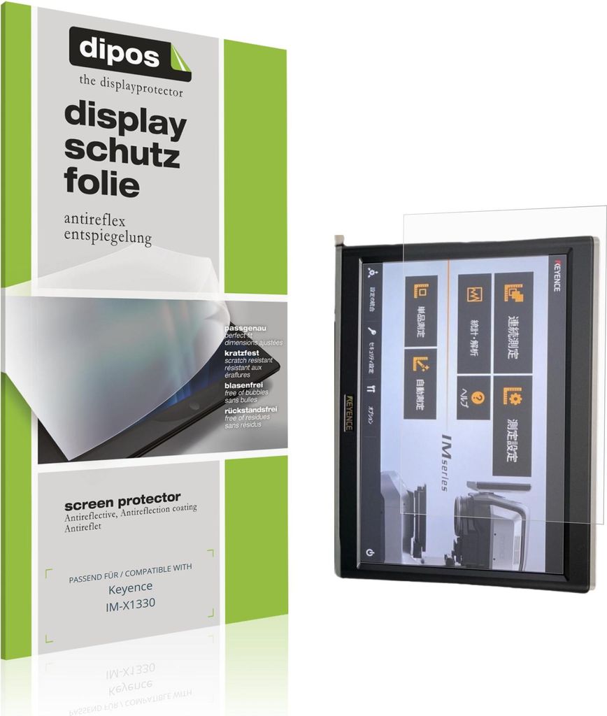 2x Schutzfolie für Keyence IM-X1330 matt Displayschutzfolie Folie Display Schutz dipos