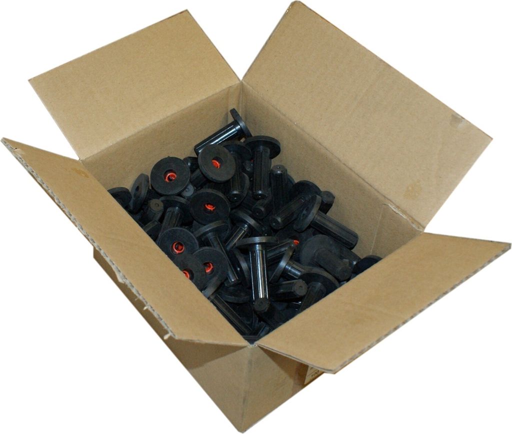 50x Schallschutzdübel 14mm Gummidübel mit Bund Kragen