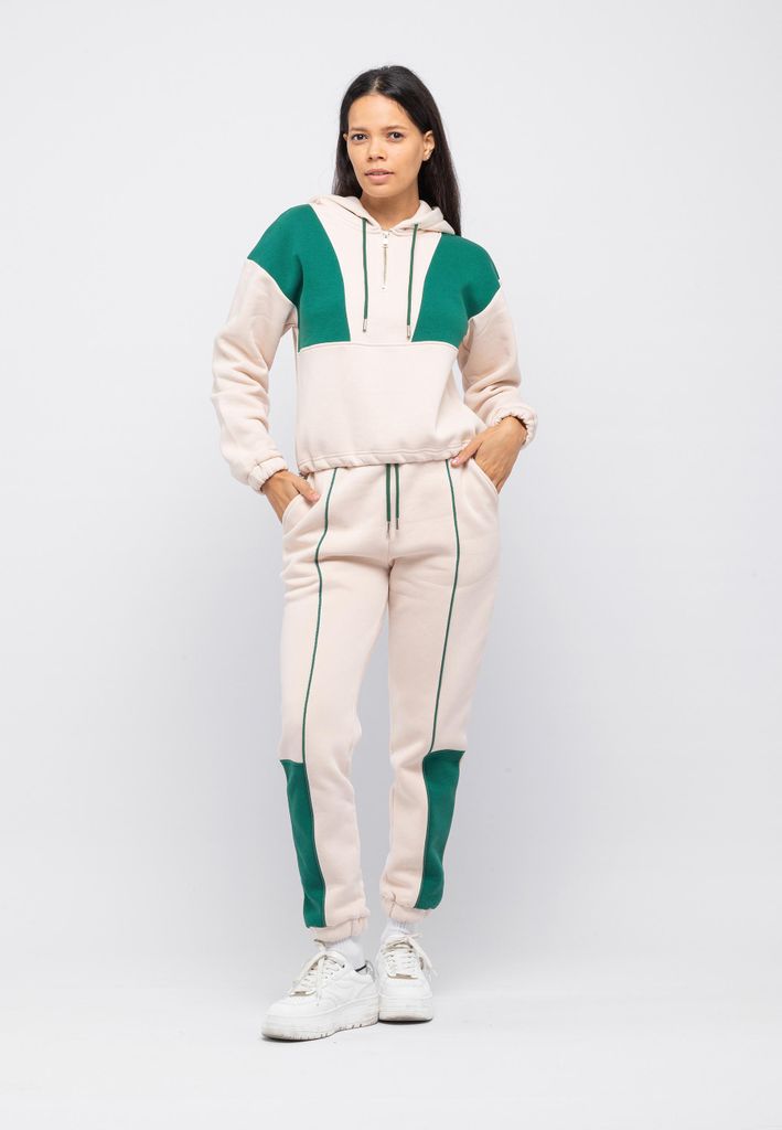 Tom Barron Trainingsanzug Casual Oversize Tracksuit Half Zipper In Front