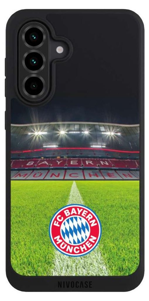NIVOCASE Handyhülle für Samsung Galaxy A36 5G Hülle NIVOpure Case Schwarz FC Bayern München FCB Stadion