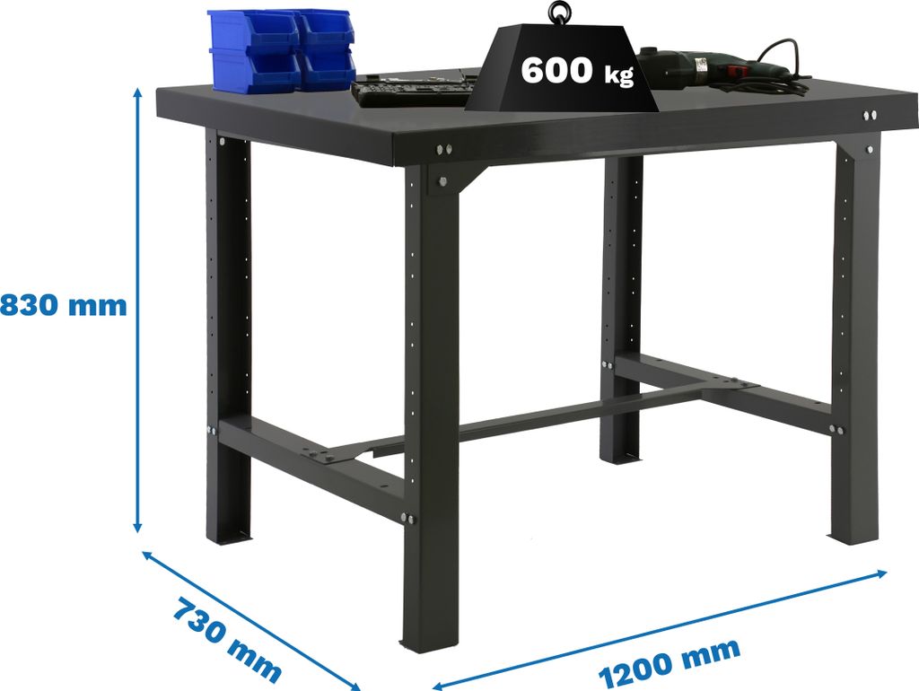 Banco da lavoro SIMONWORK BT6 METAL 1200 ANTHRAZITE con Immagine del prodotto 