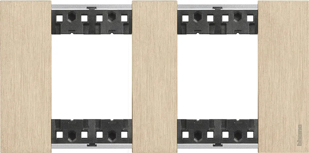 Plaque BTicino Living Now KA4802M2N Gold - Module 2x2 Finition Or Métal