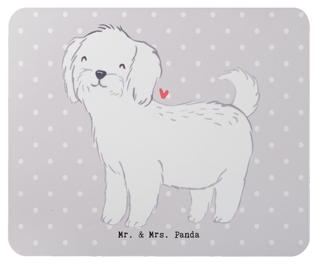 Mr. & Mrs. Panda Mauspad Malteser Lebensretter - Grau Pastell - Geschenk, mousematte, notebook, Mousepad, laptop, Mouse Pad