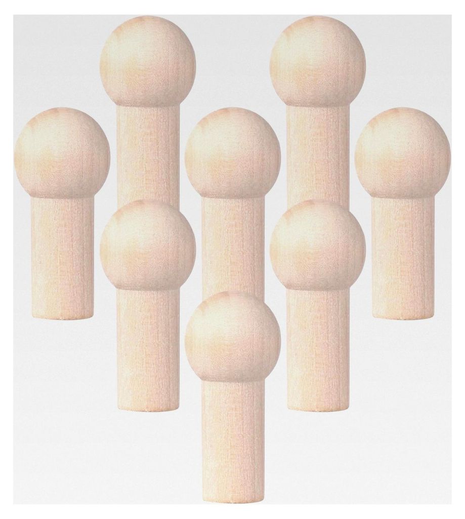 Holz Wandhaken 8 Stück, Kleiderhaken mit Schrauben, für Badezimmer, Wohnzimmer, Schlafzimmer, Wanddekoration, Beige