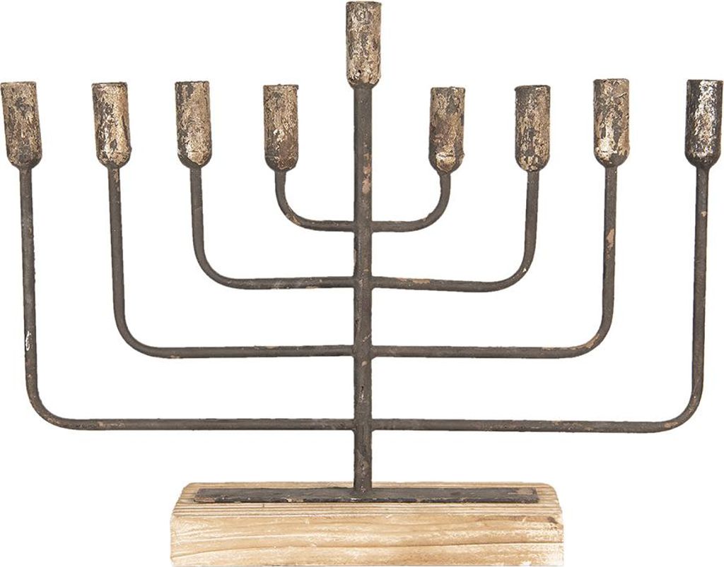 Clayre & Eef Kerzenständer 59x11x48 cm Goldfarbig Eisen