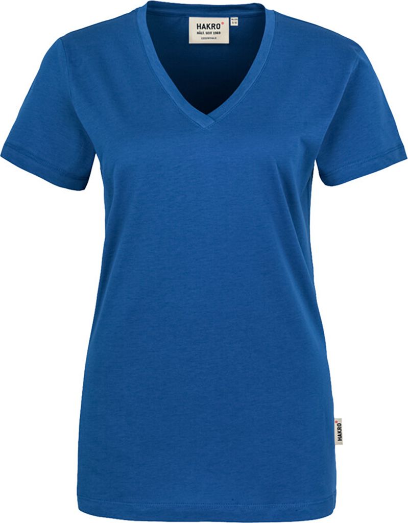 HAKRO V-T-Shirt Classic Damen #126 Gr. L royalblau