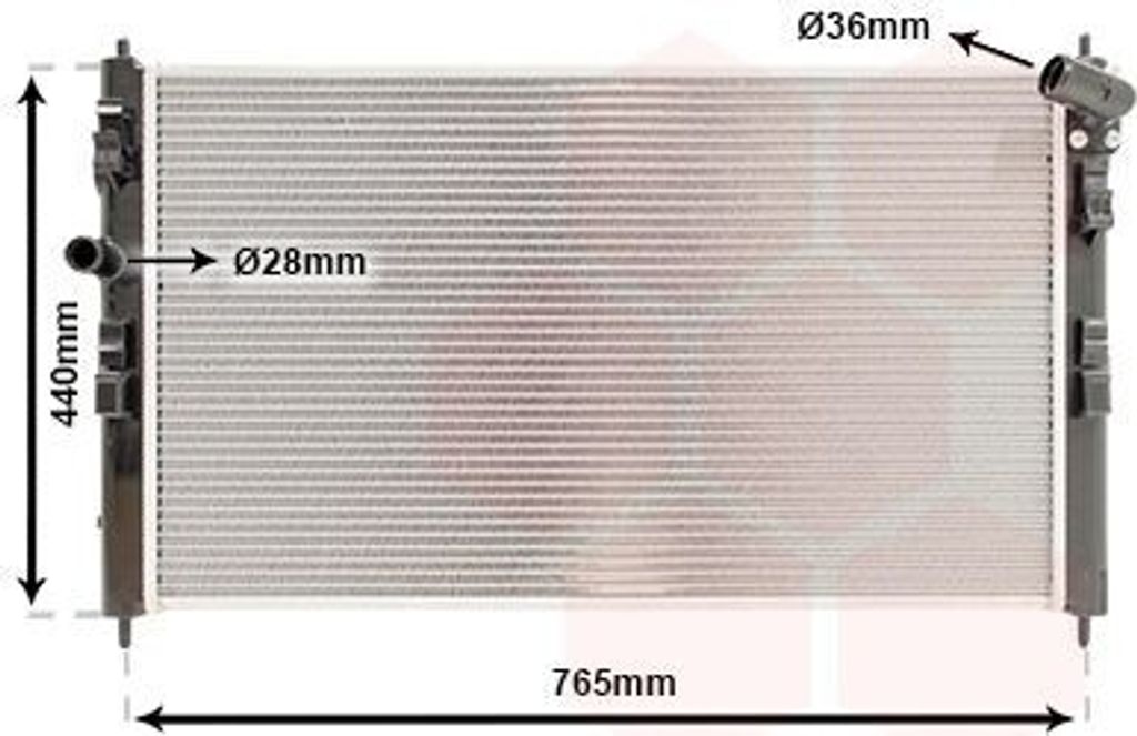 VAN WEZEL 09012708 Kühler Wasserkühler Motorkühler passend für PEUGEOT 4008 SUV für CITROËN C4 AIRCROSS für MITSUBISHI ASX (GAW)