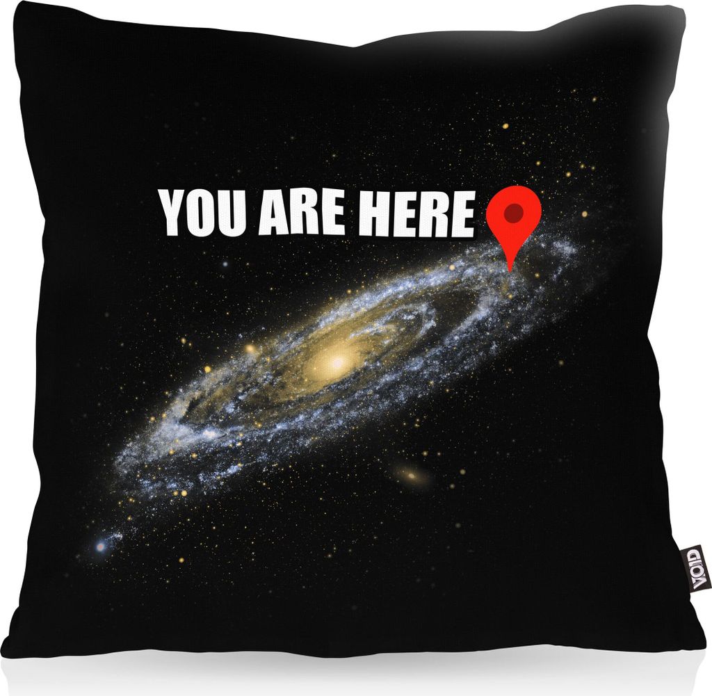 VOID Galaxy - you are here Kissenbezug Kissenhülle Polyester wasserfest Outdoor Indoor weltall navi sterne