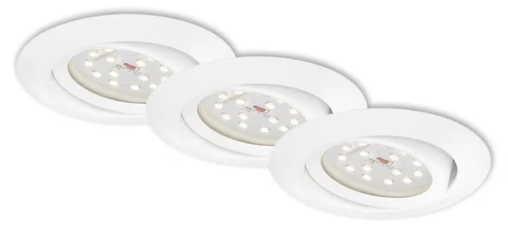 Spot LED encastré BRILONER ATTACH DIM 3,5W 350lm IP23 Blanc Set de 3