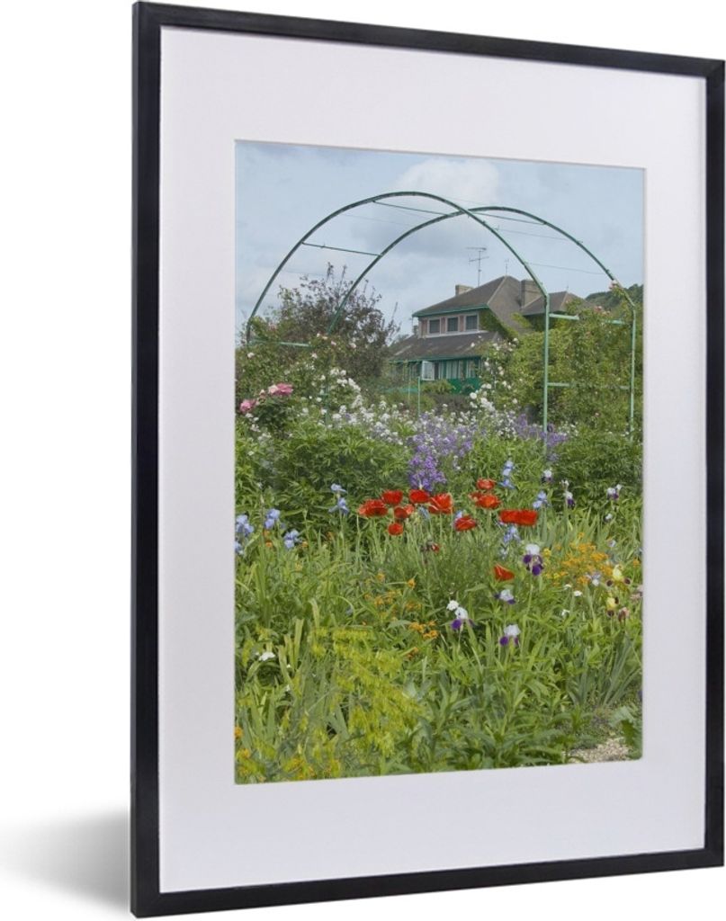 MuchoWow® MuchoWow® Gerahmtes Poster Monets Haus mit bunten Produktbild 