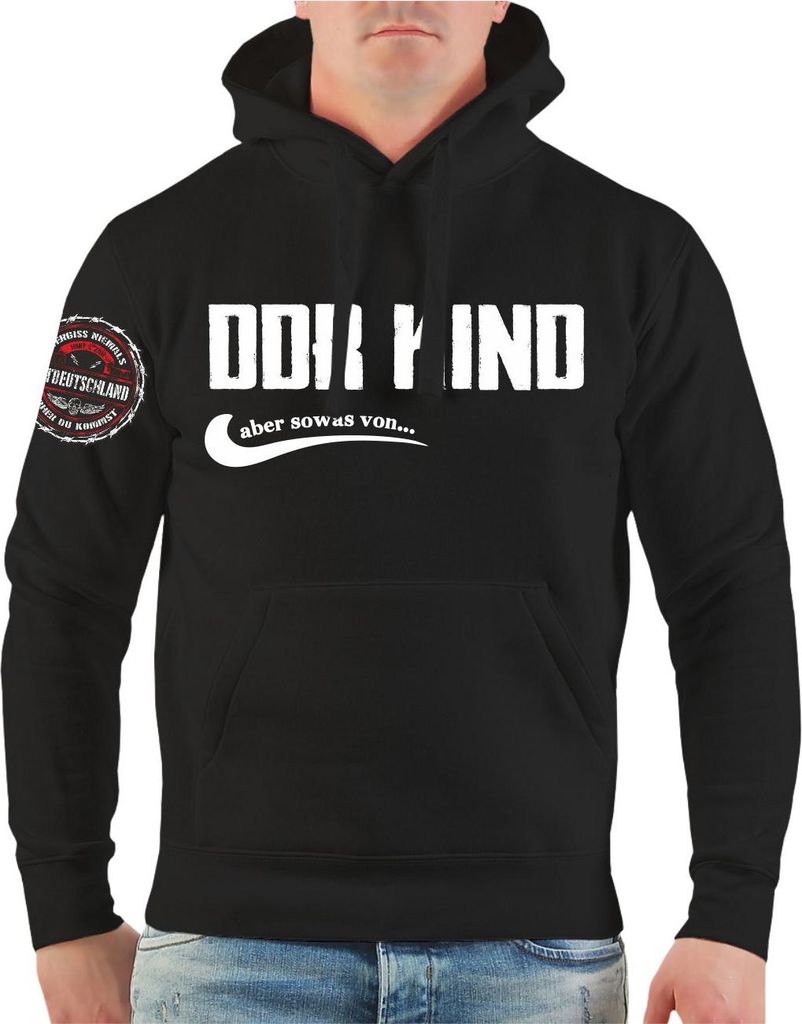 Herren Kapuzenpullover DDR Kind aber sowas von