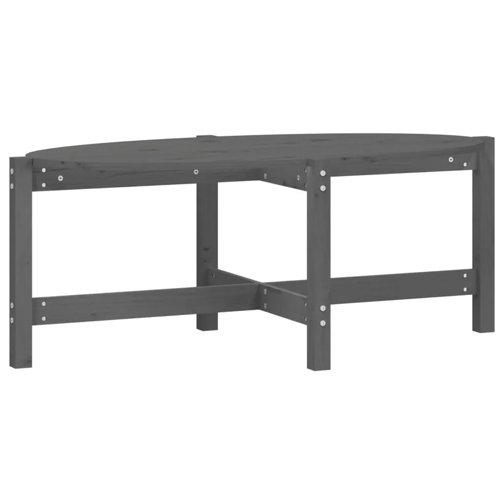 Tavolino da Caffè Grigio in Pino Massiccio 118x63x45 cm | Design Scandinavo