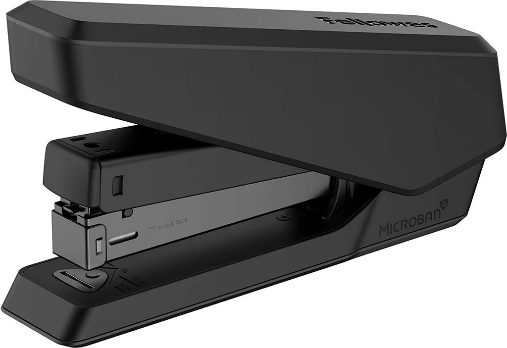 Fellowes - Hefter LX850 EasyPress mit Microban, Vollstreifen, 25 Blatt, schwarz
