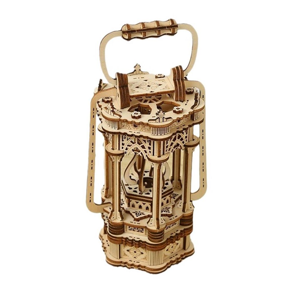3D Holz Puzzle Bausatz – Laterne zum Selbstbauen, Kreatives Produktbild 