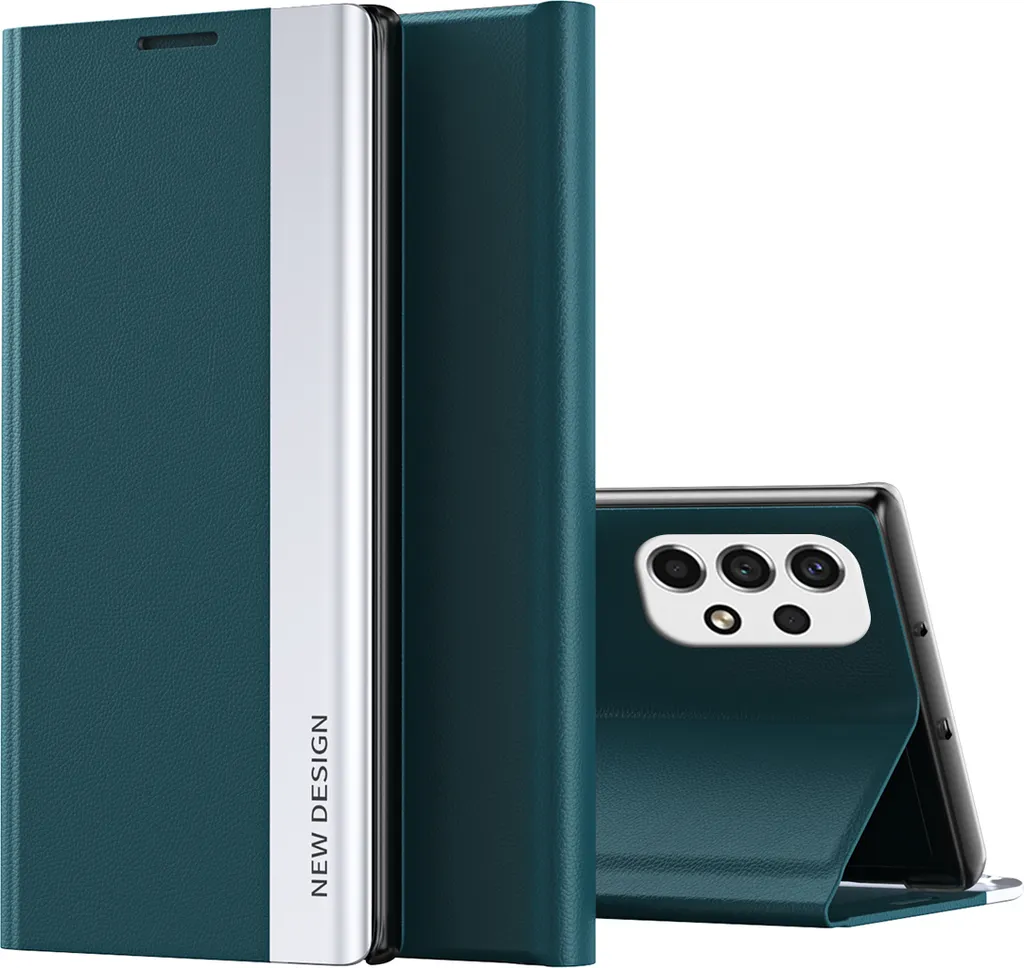 Custodia Slim Galaxy A33 5G Verde - Pelle Sintetica Magnetica Stand