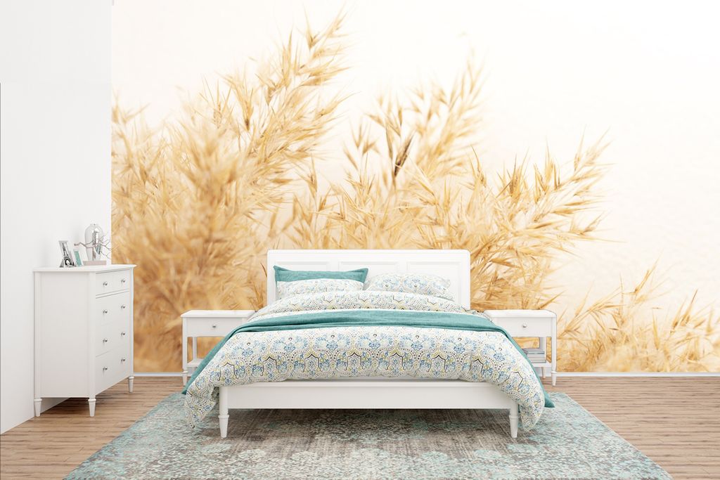 MuchoWow Fototapete für Wohnzimmer oder Schlafzimmer Wandtapete Vinyl Motivtapete Weizen - Natur - Sonne - 435x260 cm - Kinderzimmer