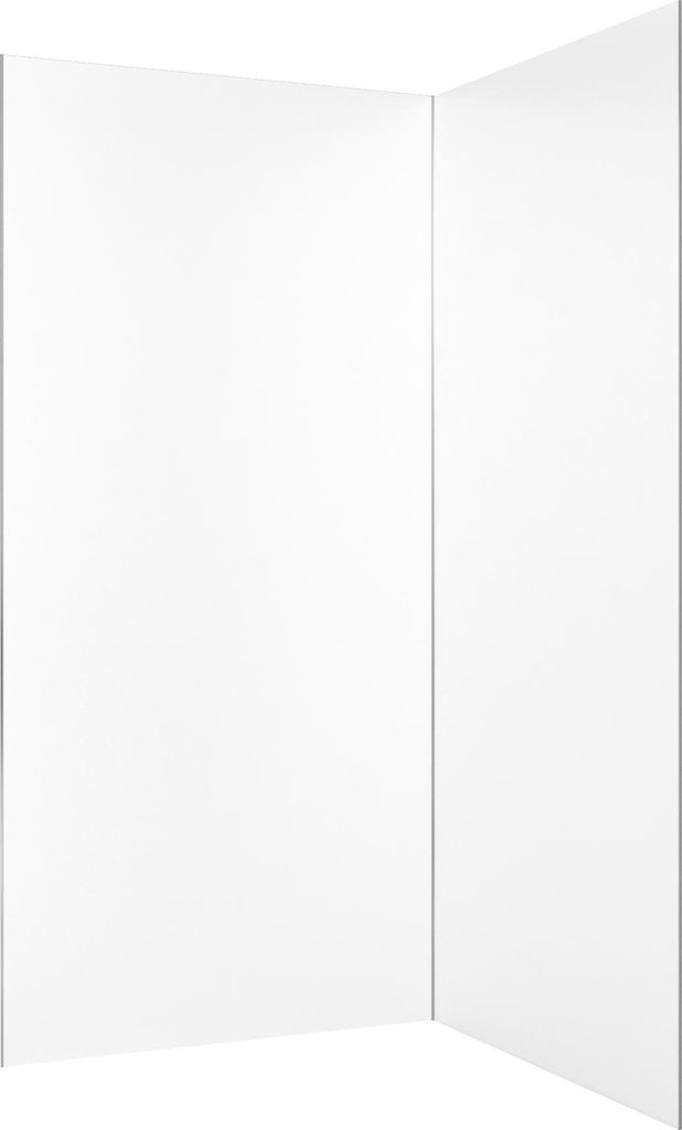 Lot de 2 Panneaux Muraux Aluminium Blanc 90+120 x 210 cm Image du produit 