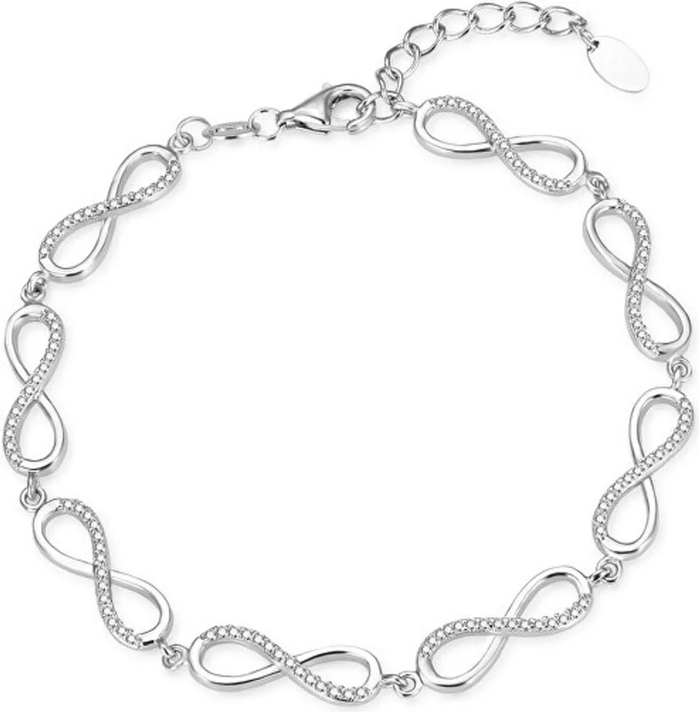 Bracciale Infinity Argento e Zirconi AGB781/21 | Eleganza Minimal