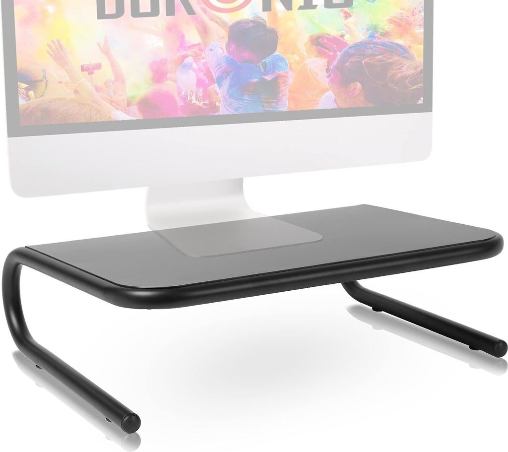 Duronic DM071 - Laptop und Bildschirmerhöhung für Schreibtische - 10 kg Kapazität - Ergonomische Monitorhalterung Schwarz - Monitorerhöhung 37 ...