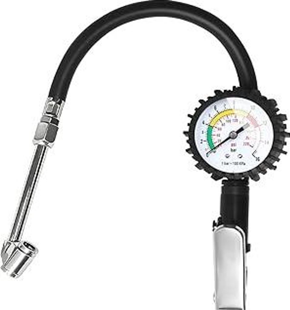 Reifenfüller Digital mit Manometer 0–220 PSI – Reifendruckprüfer & Druckluft für Auto Motorrad Fahrrad – Präziser Reifenfüller Geeicht m...