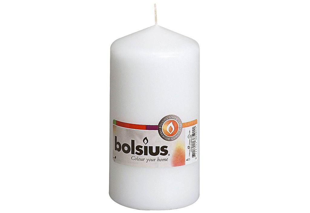 Bougie ronde 13x6,8cm blanc Image du produit 