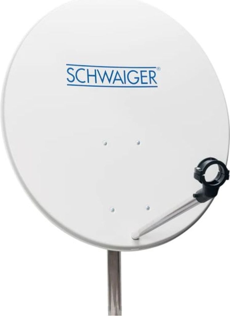 Schwaiger Sat Spiegel 80cm, Stahl, Oval Hellgrau