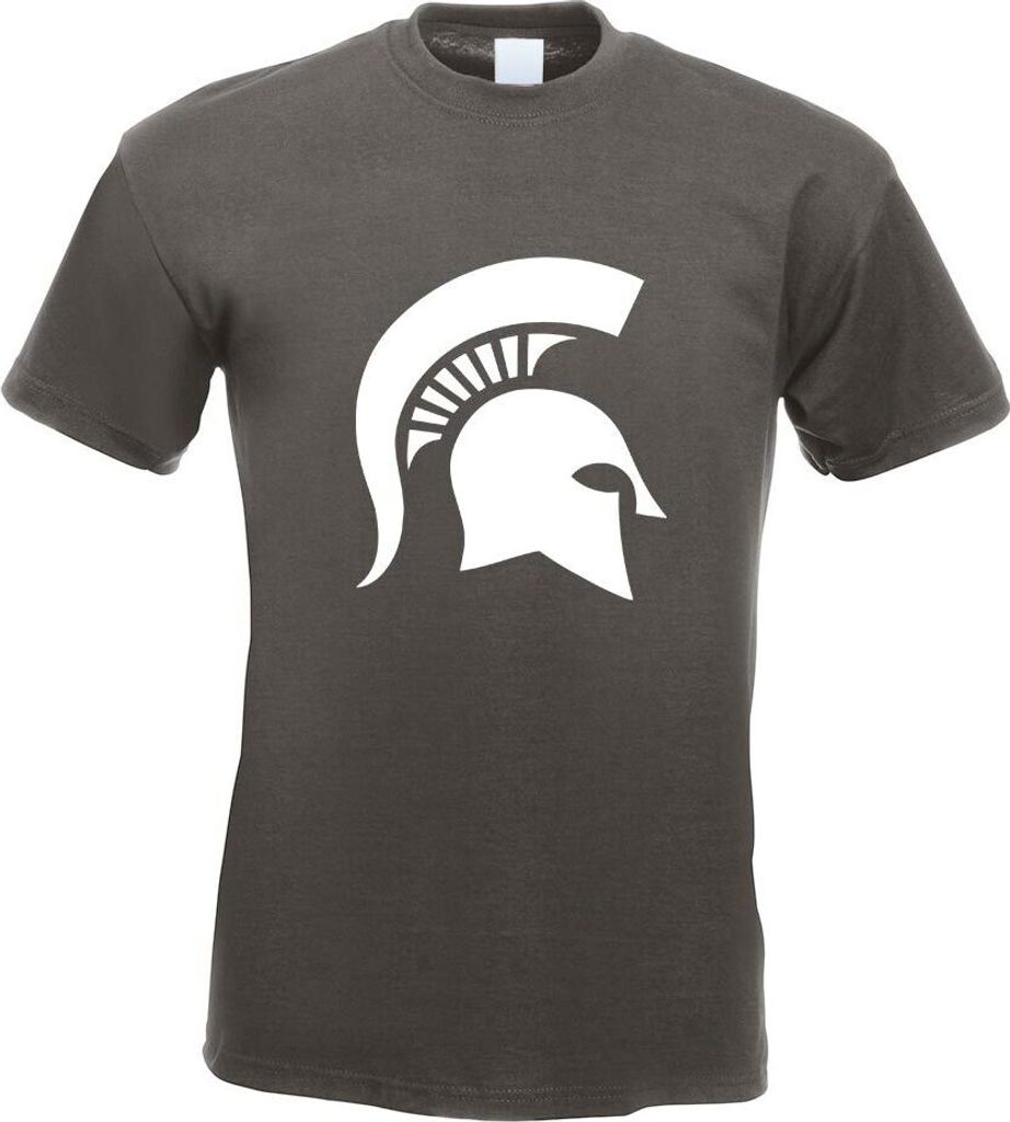 Kiwistar - T-Shirt - Graphit - Spartaner Profil Motiv Bedruckt Funshirt Design Print - mit Motiv Bedruckt - Funshirt Design - Sport - Freizeit - He...