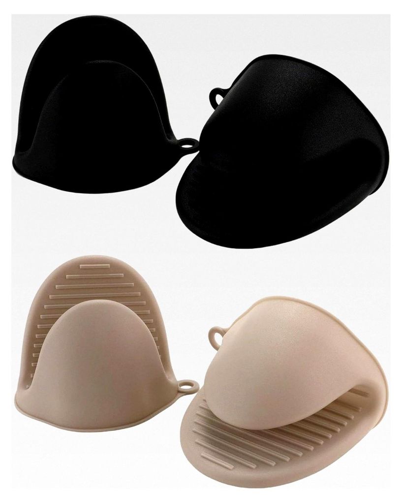 4-teiliges Set Silikon-Wärmeisolationsklammern, Backzubehör, Küchenwerkzeuge, Miniofenhandschuhe, hitzebeständige Handschuhe