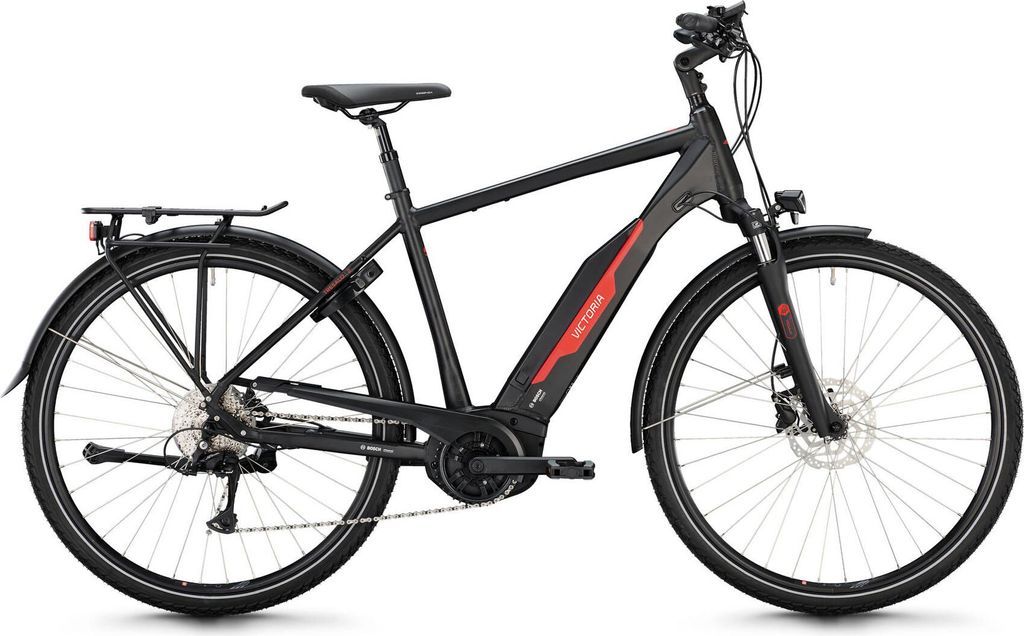 VICTORIA Elektro-Trekkingrad "TRESALO 2" (#1), Diamant, 28", deep black matt,...