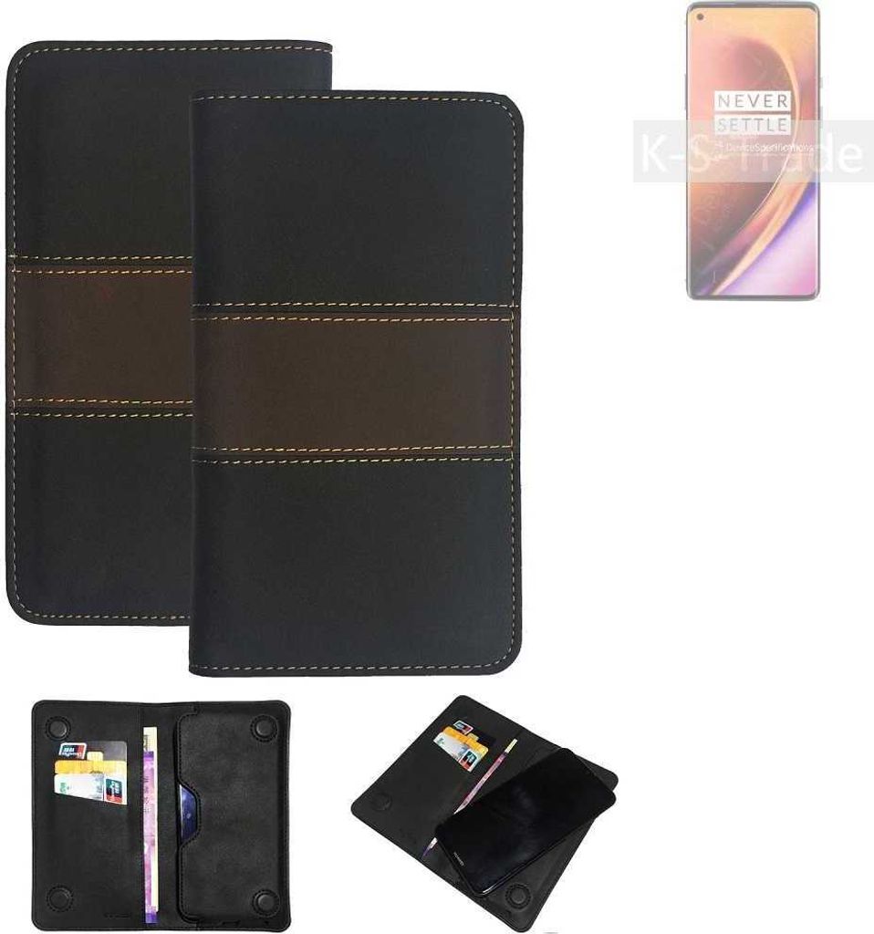 K-S-Trade Hülle Handyhülle kompatibel mit OnePlus 8 Pro Schutzhülle Walletcase Bookstyle Tasche Schutz Case Handytasche Wallet Cover Kunstleder